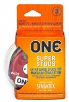'ONE' SUPER STUDS PK OF 3 CONDOMS